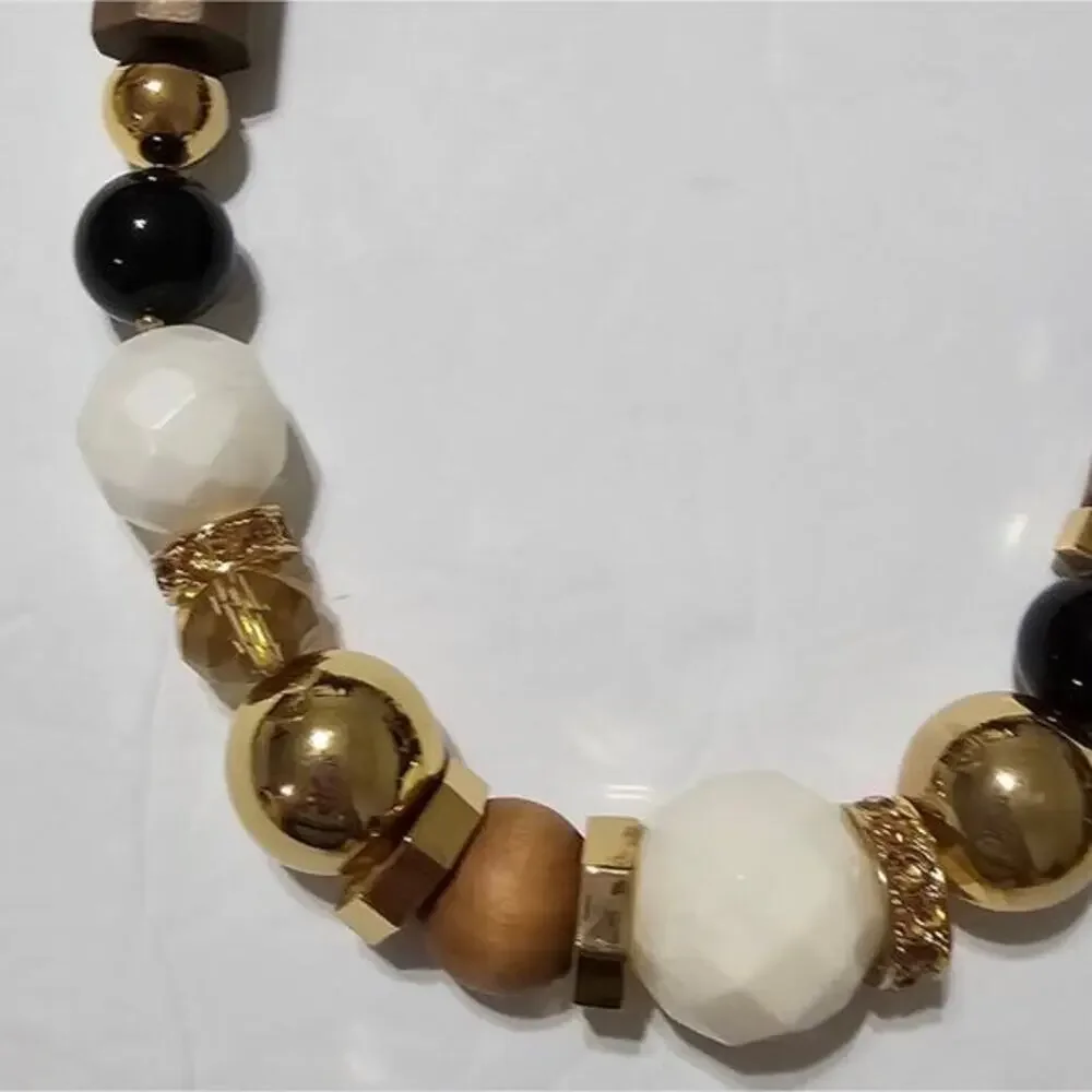 Kate‎ Spade Chunky Beaded Neutral Statement Necklace